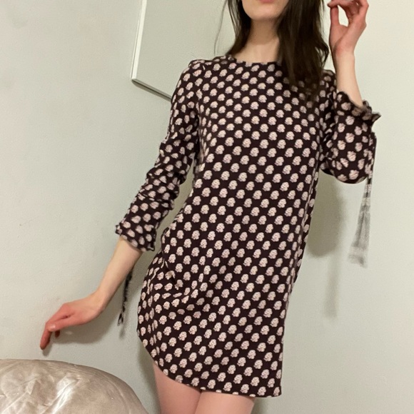 Floral/Polkadot Plum Mini Dress - Picture 7 of 7